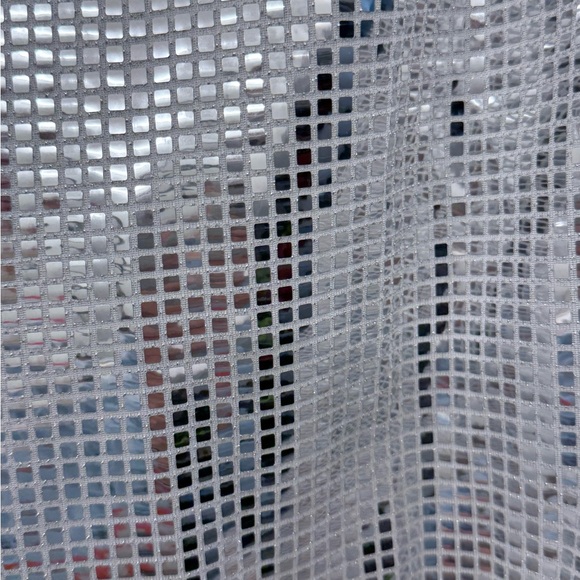 Silver Sequin Button Down Shirt - Picture 2 of 3